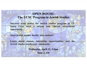 Jewish Studies Open House April 12